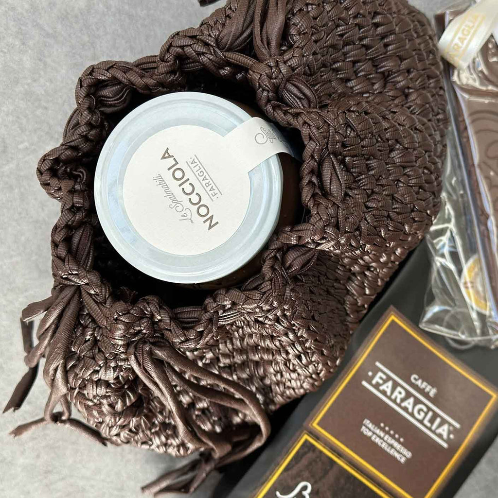 NOVITA' Borsa ad Uncinetto Blair dark chocolate