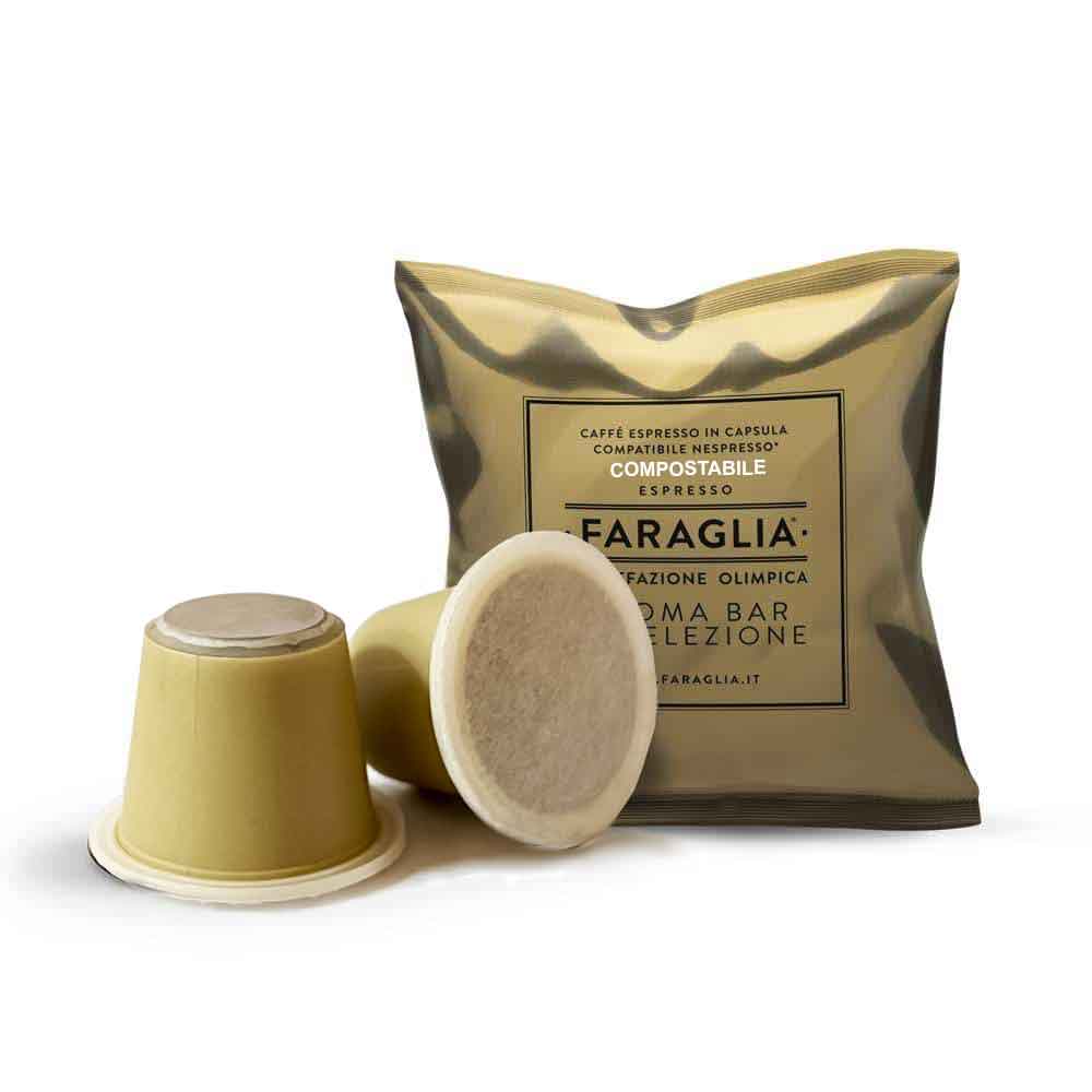 NOVITA' Capsule Compostabili 100% Green Selezione Bar compatibile Nespresso*