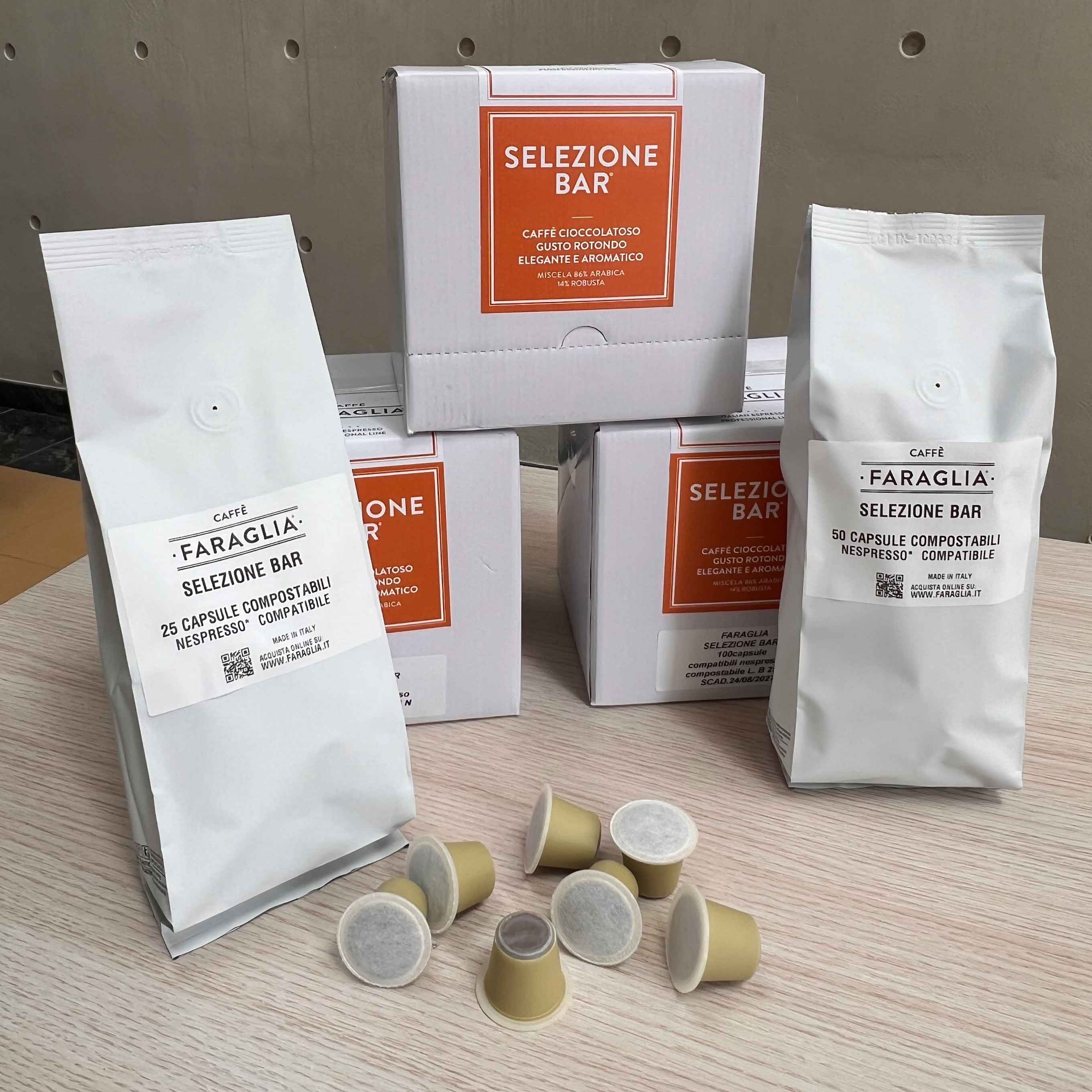 NOVITA' Capsule Compostabili 100% Green Selezione Bar compatibile Nespresso*