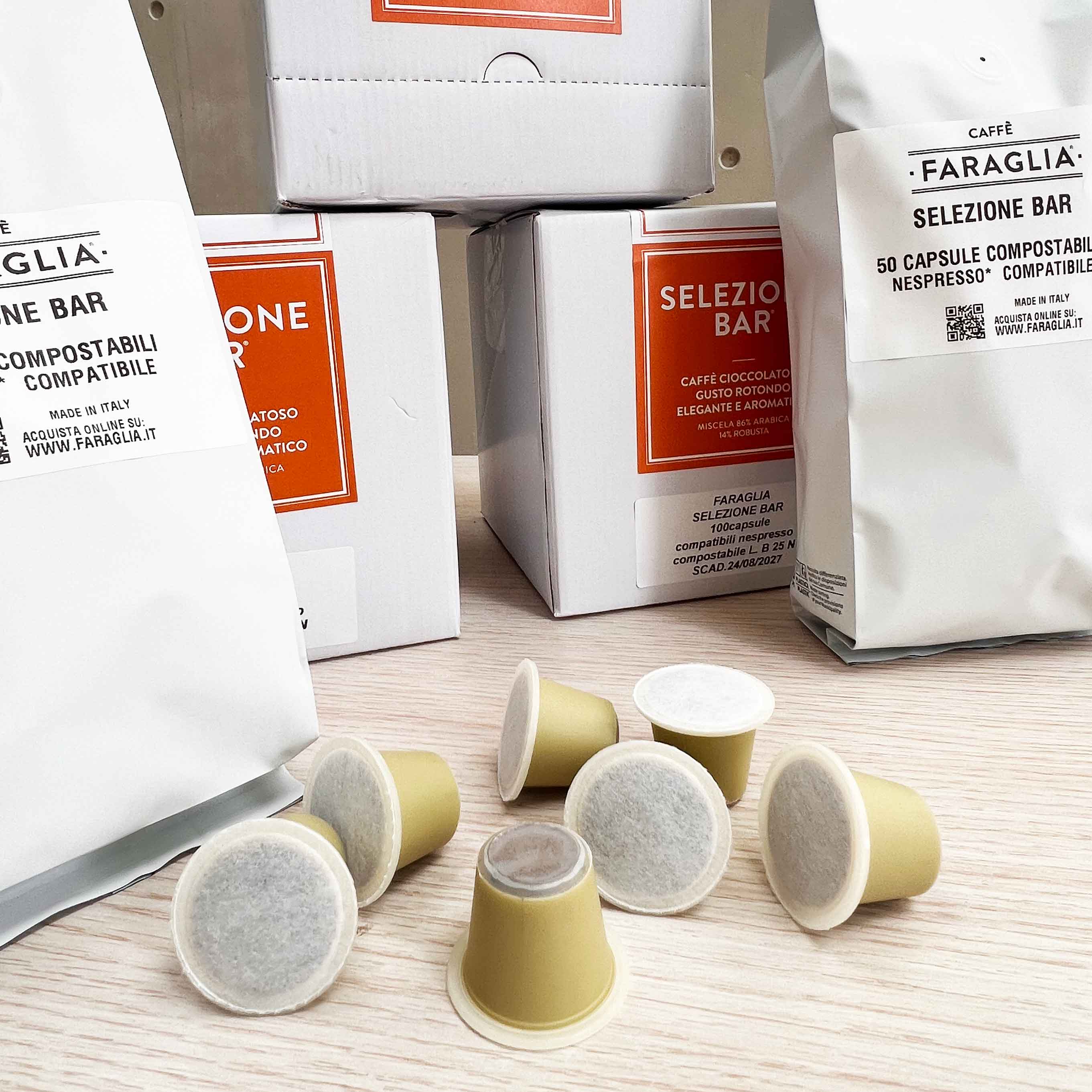 NOVITA' Capsule Compostabili 100% Green Selezione Bar compatibile Nespresso*