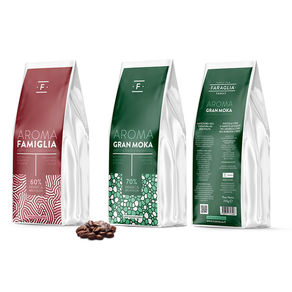 ENTKOFFEINIERTER GESCHMACK 250 g gemahlener MOKA