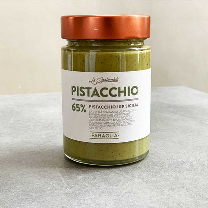 Pistachio 65% Spreadable Faraglia 350g with chopped pistachios