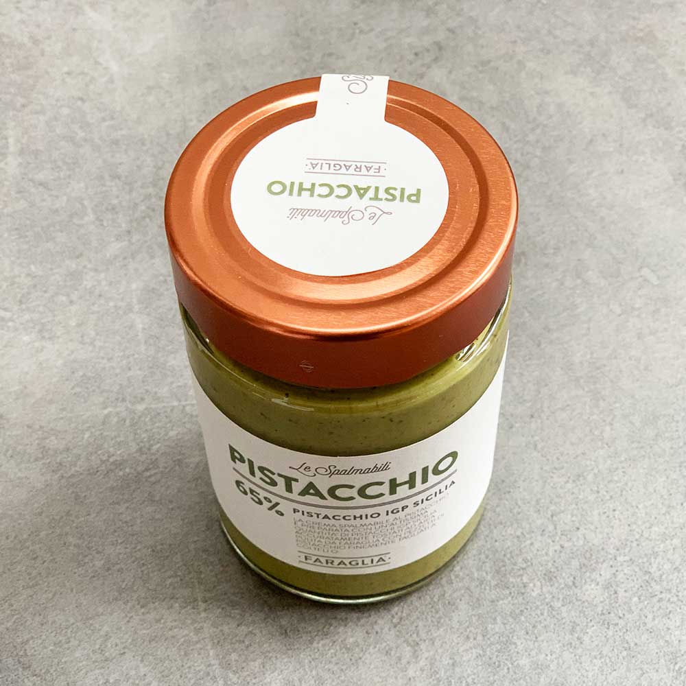 Pistachio 65% Spreadable Faraglia 350g with chopped pistachios